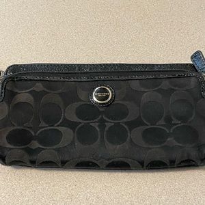 Coach canvas wristlet pre owned